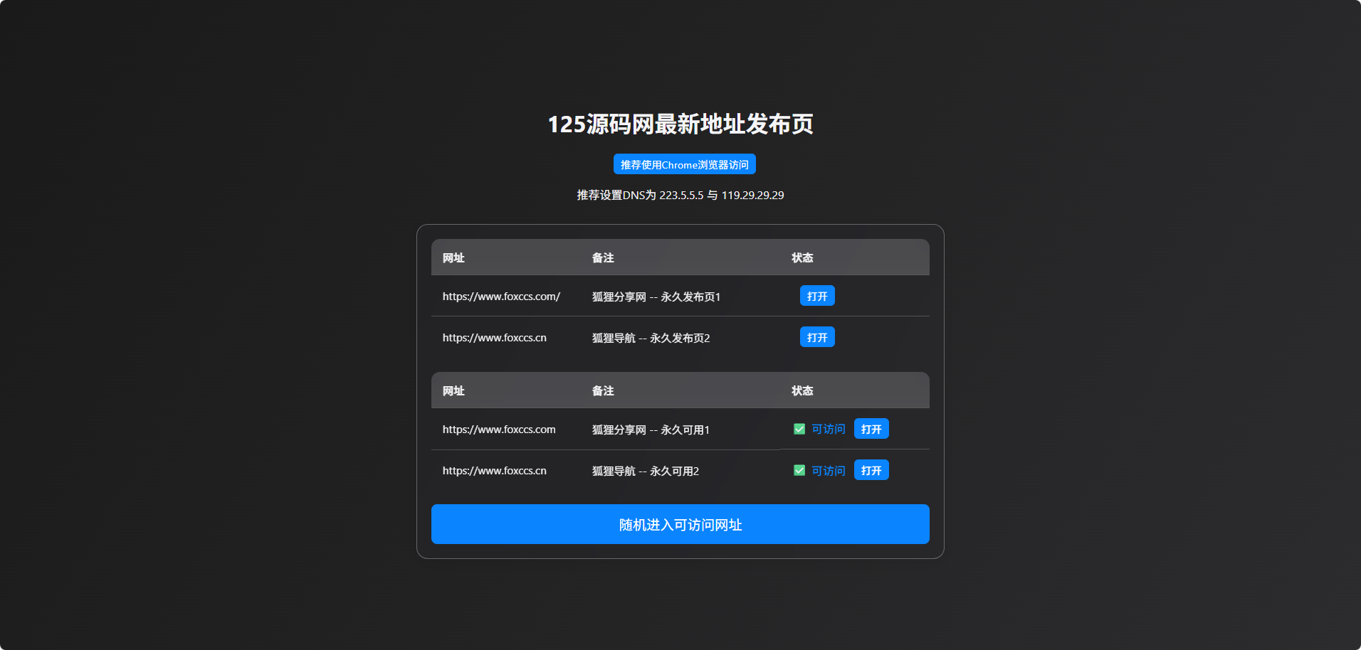 图片[1] - 个人引导页中转安全跳转源码+自动检测域名可否访问 - 狐狸分享网